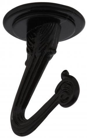 V154 1-1/2 SWAG HOOK BLK