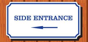 Double Sided Scallop Corner Sign