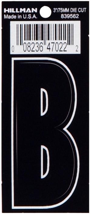 3 DIE CUT BLACK VINYL "B"