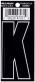 3 DIE CUT BLACK VINYL "K"