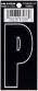 3 DIE CUT BLACK VINYL "P"