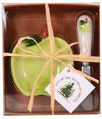 Green Apple Bowl & Spreader Set
