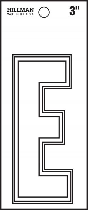 3 WHITE DIE CUT VINYL "E"