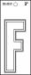 3 WHITE DIE CUT VINYL "F"