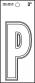 3 WHITE DIE CUT VINYL "P"