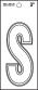3 WHITE DIE CUT VINYL "S"