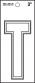 3 WHITE DIE CUT VINYL "T"