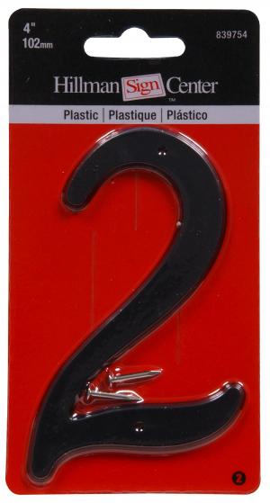 4 BLK PLASTIC NUMBER (2)