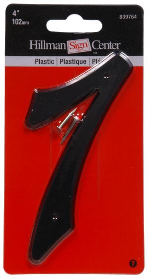 4 BLK PLASTIC NUMBER (7)