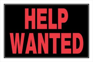 8X12 HELP WANTED