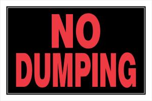 8X12 NO DUMPING