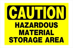 8X12 CAUTION HAZARD MATERIAL