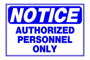 8X12 NOTICE AUTHORZ PERSN