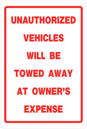 8X12 UNAUTHOR VEHC TOW