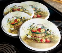 Apple-Chickadee Burner Cover Set