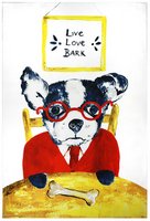 Live, Love, Bark Dish Towel