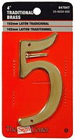 4 COMP BRASS NUMBER (5)