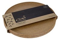 EVO Light Brown 10" Plate 4-Piece Set