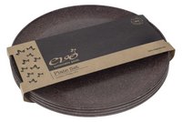 EVO Dark Brown 10" Plate 4-Piece Set