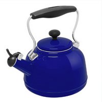 Blue Vintage Enamel-On-Steel Kettle