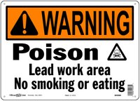 8X12 LEAD WARNING