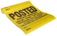 TYVEK YEL POSTED PRIVATE 11X11