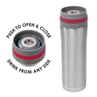 Vacuum Insulated Travel Mug/Red