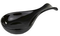 Oggi Ceramic Spoon Rest - Black