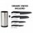 Stainless Steel 5-Piece Universal Knife Block Set