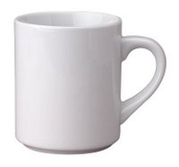 10 oz White Porcelain Mug