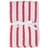 2PC Red/White Stripe Cloth