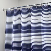 Enzo Shower Curtain, Navy/White