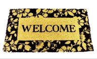 18X30 WELCOME BLK DES COCOA MAT