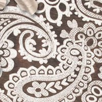 30" X 15' White Paisley Gift Wra