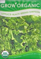 LV - Organic Black Seeded Simpson Lettuce Seed