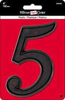 6 BLK PLASTIC NUMBER (5)