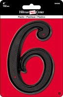 6 BLK PLASTIC NUMBER (6)