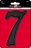 6 BLK PLASTIC NUMBER (7)