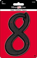 6 BLK PLASTIC NUMBER (8)