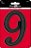 6 BLK PLASTIC NUMBER (9)