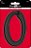 6 BLK PLASTIC NUMBER (0)