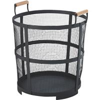 BLACK ROUND LOG BASKET