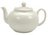 48oz Stoneware Teapot, White