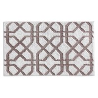 Trellis Rug, White/Stone 34x21