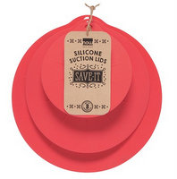 Silicone Bowl Cover, Red, s/3