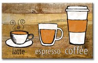 16X10 Coffee Vintage Wood Sign