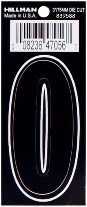 3 DIE CUT BLACK VINYL "O"