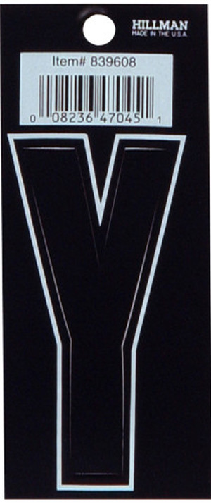 3 DIE CUT BLACK VINYL "Y"