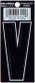 3 DIE CUT BLACK VINYL "V"