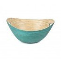 Bamboo Bucket Bowl, Teal